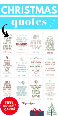 christmas quotes with the words, free printables and pictures to use on them