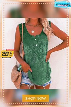 Women's Tank Top Camis Pink Navy Blue Green Floral Button Print Sleeveless Daily Holiday Streetwear Casual V Neck Regular Floral S Green Sleeveless Buttoned Tank Top, Green Vest With Buttons For Summer, Holiday Streetwear, Daily Holidays, Streetwear Tops, Streetwear Casual, Floral Tank Top, Floral Tank, Tank Top Cami