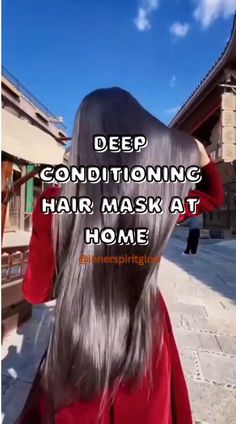 Hair Care Ideas At Home, How To Make Hair Conditioner At Home, How To Deep Condition Hair At Home, Smooth And Silky Hair At Home, Hairmask Diy Smooth, How To Make Hair Mask At Home, Easy Hair Mask Diy At Home, Japanese Hair Mask, Home Made Conditioner For Hair