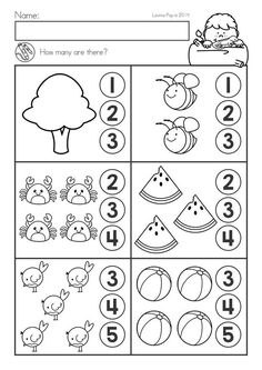 the worksheet for numbers 1 to 10 is shown in black and white, which includes