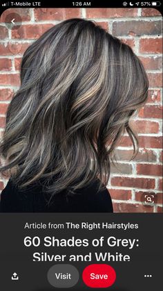 Graying Hair Highlights Aging Gracefully Dark Brown, Herringbone Highlights Hair, Hair Color To Hide Grey Hair Dark Brown, Hide Gray Hair With Highlights Brunettes, Ash Brown Hair With Highlights, Dark Brown Hair With Blonde Highlights, Hair Blending