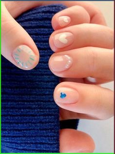 Looking for simple Korean nail designs? Check this post for 70  chic and cute Korean nail art ideas and Korean nail trends for your next… Korean Nail Trends, Cute Korean Nail Art, Cute Korean Nails, Korean Nail Designs, Round Nail Designs, Chunky Glitter Nails, Plaid Nail Designs, Kpop Nails, Fan Nails