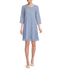 Shop for Caroline Rose Lace Round Neck 3/4 Sleeve Shift Dress at Dillard's. Visit Dillard's to find clothing, accessories, shoes, cosmetics & more. The Style of Your Life. Spring Lace Dress With 3/4 Sleeves, Lace Dress With 3/4 Sleeves And Lace Trim, Spring Dresses With Lace Sleeves And Stretch Fit, Spring Half-sleeve Fitted Lace Dress, Fitted Half Sleeve Lace Dress For Spring, Spring Formal Lace Dress With 3/4 Sleeves, Spring Lace Dresses With Half Sleeves, Spring Lace Dress With Half Sleeves, Spring Half-sleeve Lace Dresses