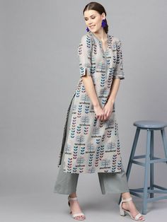 Kurti Palazzo Set Design, Pallazo Kurta Set, Top Bottom Kurti Design, Per Kurti Design, Different Kurti Patterns, Palazzo Kurti Designs, Dress Design Patterns Indian, Ethnic Kurtis Design, Ethnic Kurta Designs Women