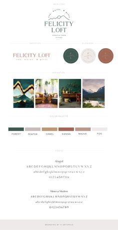 the website design for felicity loft