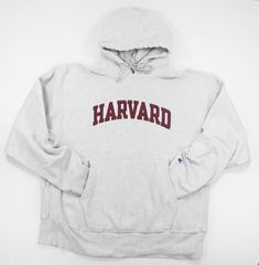 "HARVARD Reverse Weave Hoody Tagged XL Pit to pit : 25\" Top to bottom : 26\" Good vintage condition. Please check all pictures closely to ensure you're satisfied with condition. Happy to answer any additional questions IG: @hulapopper.vintage" Vintage Ivy League, Harvard Sweatshirt, Champion Reverse Weave, Ivy League, Sweat Shirt, Weaving, Adult Outfits, Moon