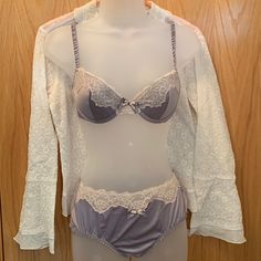 Sexy 2pc Set Dusty Lavender With Pink Lace Trim So Pretty! Bra Size 34b Adjustable Gathered Straps Cute! Light Foam With Underwire Large Pink Lace Appliqu Satin Bow Trim Matching Panty Size Small Soft Satin With Pink Lace Appliqu And Satin Bows Sheer Behind With Ruching! See Through Oooo!! High Waist Cotton Crotch Never Worn. Excellent Condition 2008 These Are Listed Together. If You Are Interested In One Only, I’d Be Happy To Spilt. Please Create A Bundle To Dm Privately. #Matchingset #Lingerie Unlined Bra, Soma Intimates, Full Coverage Bra, Bow Detail Dress, Underwire Bra, Fitted Skirt, Pink Lace, Henley Shirts, Polo Dress