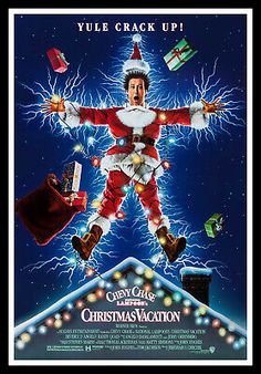 a movie poster for the christmas vacation starring santa clause and other characters, including an elf