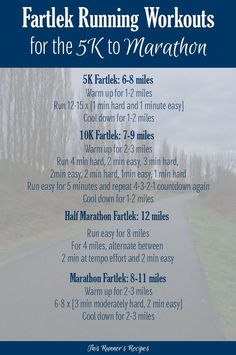 a poster with instructions on how to run the 5k / 10k marathon in 3 minutes