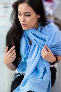 Silky Soft Turquoise Pashmina Shawl/Scarf Soft Turquoise, Pashmina Wrap, Cashmere Shawl, Handmade Scarves, Wool Shawl, Shawl Scarf, Pashmina Shawl, Looks Chic, Scarf Shawl