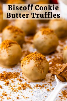 20 Gluten-Free Desserts That Will Make You Swoon Deserts With Cookie Butter, Biscoff Cookie Butter Balls, Cookie Butter Truffles Recipe, Cookie Butter Cake Pops, How To Use Cookie Butter, Biscoff Cookie Truffles, Biscoff Cookie Butter Desserts, Cookie Butter Snacks, Biscoff Balls Recipe