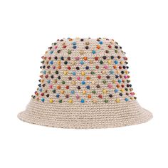 The Sak Lanie Bucket Hat - |Hand Crochet - Ecru Multi Beads| Beach Bucket Hat, Beach Bucket, Crochet Bucket Hat, The Sak, Women Men Shoes, Summer Staples, Bucket Hats, Art Crafts, Summer Crochet