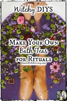 Witchy DIYs: Make Your Own Bath Tea for Ritual - blog.greenwitchliving.com Prosperity Bowl, Witchy Bath, Herbal Bath Recipes, Bath Tea Recipe, Magical Bath, Witchy Diy, Shower Recipes, Bath Soak Recipe, Bath Teas