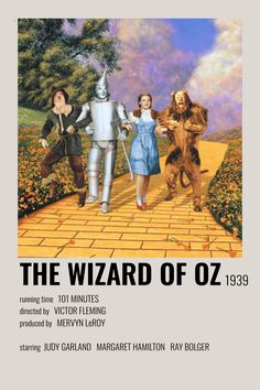 the wizard of oz 1939 is featured in this poster for an upcoming show, which features characters