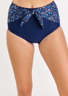 High Waisted Bikini Bottom With Front TieFit & Sizing Hem Circumference 24.18 inches (size S) Thigh Circumference 19.11 inches (size S) If you are between sizes, or in doubt, please size up. Features Front tie detail Fully lined UPF 50+ sun protection Quick Dry Sold as bottom only. Shop separate tops to complete your look Rinse in cold water to wash off any chemicals, chlorinated water or saltwater Machine wash in cold water on gentle cycle Lay flat to dry in the shade Blue Tie-side Bottom Swimwear With Tie Waist, Fitted Swimwear With Tie Waist For Sunbathing, Blue Swimwear With Tie Waist And Tie-side Bottom, Blue Tie-side Swimwear With Tie Waist, Blue Tie Waist Swimwear For Summer, Blue Summer Swimwear With Tie Waist, Blue Tie Waist Summer Swimwear, Beach Fitted Swimwear With Tie Waist, Fitted Beach Swimwear With Tie Waist