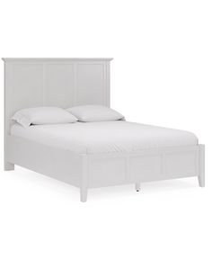 a white bed with two pillows on the headboard and one foot board is up