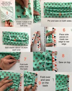 instructions for how to sew an origami bag