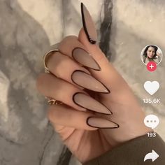 Nude Matte Nails Design, Nails Tech, Hot Nail Designs, Witch Nails, Natural Nail Designs, Ombre Acrylic Nails, Edgy Nails, Glitter Gel Nails, Matte Nails Design