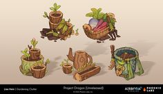 ArtStation - Project Dragon - Valekin Furniture & Props, Airborn Studios Props Illustration, Props Design, Background Reference, Fantasy Furniture, Environment Props, Bg Design