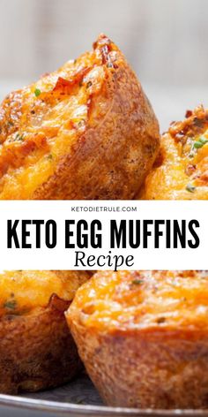 keto egg muffins recipe on a plate