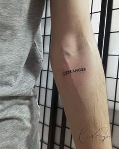 a person with a tattoo on their arm that says,'lefrancer '