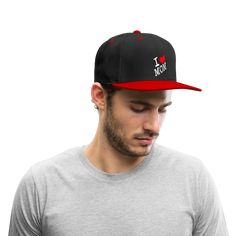 BIZARREFASHIONS | I LOVE MOM - Snap-back Baseball Cap Vip Logo, Retro Radios, Snapback Caps, Black Neon, Be A Nice Human, Welsh Corgi, Yosemite National, Snap Backs