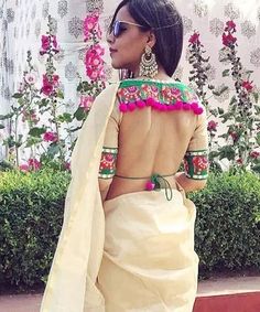 Belt Blouse Design, Back Blouse Designs Latest, Black Saree Blouse Designs, Sleeveless Blouse Pattern