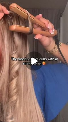 @aem.beaute on Instagram: "how to curl your hair with a straightener 🔥 Follow @aem.beaute credit tk@selenabosscha Please Turn the notifications on) • • Follow : @aemhijab 💖🔥 • • Follow : @aem.beaute , for more amazing looks and daily makeup inspiration 💗 • • 🔥 Follow @aem.home" Hair Styles With Curls Easy, How To Curl Your Hair With Hair Straightener, How Can You Curl Your Hair With A Straightener, Easy Loose Curls With Straightener, How To Do Wavy Curls With Straightener, How Curl Hair With Straightener, Best Way To Curl Straight Hair, Hair Straightner Curls, Use Straightener To Curl Hair