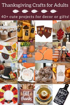 thanksgiving crafts for adults 40 + cute projects for decor or gifts