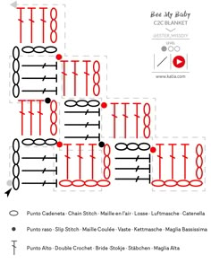 the instructions for how to make an origami quilt with numbers and letters on it