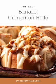 the best banana cinnamon rolls with icing on top