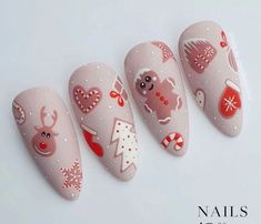 Nail Art Noir, Nail Art Noel, Nail Art Designs Images, December Nails, Milky Nails, Pointed Nails, Nail Art Videos, Nails Desing