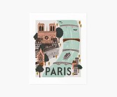 a poster with the words paris on it