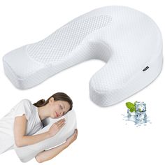 PRICES MAY VARY. 🌟【Enhanced Design for Side Sleepers】The ergonomic U-shaped design and slope buffer of HOMCA side sleeper pillow keep your spine neutral, providing ample support for the head and neck. By effectively adjusting and correcting your side sleeping position, our pillow helps alleviate headaches, cervical strain, and shoulder pain so you can comfortably sleep on either side. 🌟【Arm Support Design】The body pillow's arm with 6.5" in length and 3.9" in width is specifically tailored to s Arm Numbness, Ear Pressure, Pillow For Neck, Contour Design, Spinal Alignment, Cuddle Pillow, Contour Pillow, Side Sleeping, Shoulder Pain Relief