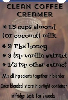 a recipe for homemade creamer with instructions on how to make it in the microwave