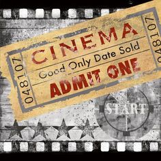 an old movie ticket with the words'cinema, god only date sold admit one '