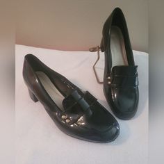 These Look So Great With Dress Pants Or Even A Skirt!! Never Worn!! Chic Black Heels For Business Casual, Fitted Black Heels For Business Casual, William Black, Black Patent Heels, Patent Heels, Jd Williams, A Skirt, Shoes Womens, Dress Pants