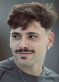 Haircut 2024 Men’s, 2024 Mens Hairstyles, Men Haircut 2024, Mustache And Goatee, Moustache Style, Taper Fade Curly Hair, Short Hair With Beard