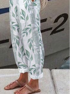 Printed Loosen Pants Pants, Trousers