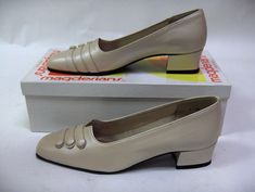 Great looking made in the USA classic pumps with style.  Have three leather buttons on side with design stripes, soft quality leather,  1 1/2" heels.  The shoes are lovely and look so comfortable.   New in box.    Non smoking environment. Classic Pumps, Leather Pumps, Shoes Women Heels, Bones, Shoes Heels, Shoe Accessories, Stripes, Pumps, Women Accessories