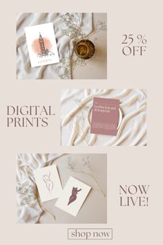 an advertisement for a print shop with the words digital prints now live