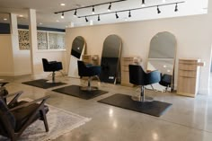 the salon is clean and ready to be used for hairdresser's work