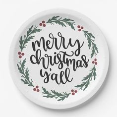 a paper plate with the words merry christmas sale on it