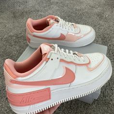 *Worn A Couple Times, Still Look New!!* Nike Air Force 1 White, Air Force 1 White, Shoes Nike Air Force, Shoes Nike Air, White Coral, Couple Time, Shoes Nike, Nike Air Force 1, Coral Pink