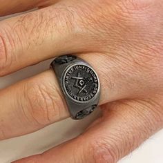 "❥ All of our cargoes are sent by express shipment. Cargoes can be delivered to Europe within 1-2 days after product preparation, to USA and Canada within 2-4 days, to Australia, Asian- Othe American countries and other regions within 3-5 days. Skull and Bones Masonic Ring, Sterling Silver Customized Masonic Ring, Personalized Masonic Ring, Silver Masonic Ring, Masonry Ring Skull and Bones Masonic Ring are the identifying accessory for a Freemason. Symbols that depict freemasons, master mason an Class Rings College, School Rings, Thick Chain Necklace, Name Earrings, Masonic Ring, Black Rhodium, Skull And Bones, Gold Plated Silver, Snake Chain