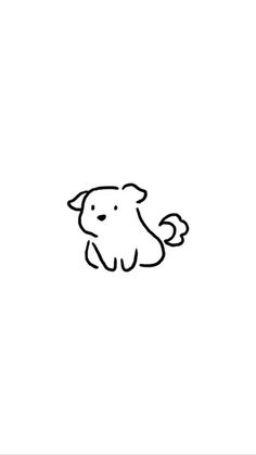 a black and white drawing of a dog