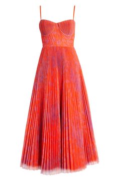 70s Inspired Wedding Guest Dress, Texas Chic Dress, Interesting Formal Outfits, Palm Beach Wedding Guest Dress, Pleated Dress Outfit Classy, Pastel Orange Dress, Orange Wedding Guest Dress, Unique Wedding Guest Dress, Wedding Guest Dresses Spring