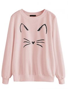 Pullovers Outfit, Great Cat, Fashion Hoodies, Cat Sweatshirt, Comfy Tops, Branded Sweatshirts, Pullover Shirt, Casual Pullover, Amazon Women