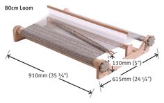 an image of a loom with measurements