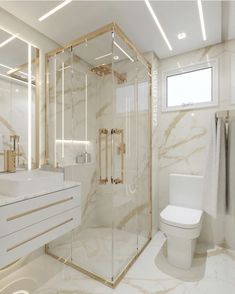 a bathroom with marble walls and flooring